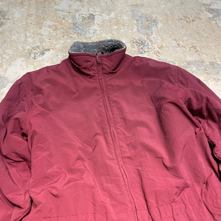 #3721 Used clothing 80's~90's L.L.Bean /Nylon Jacket /Padded nylon jacket / Fleece lining / Size M