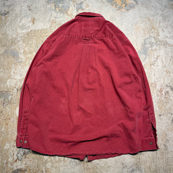 #4382 빈티지 Eddie Bauer/Long Sleeve 버튼 다운 셔츠/긴 슬리브 버튼 다운 셔츠/사이즈 L