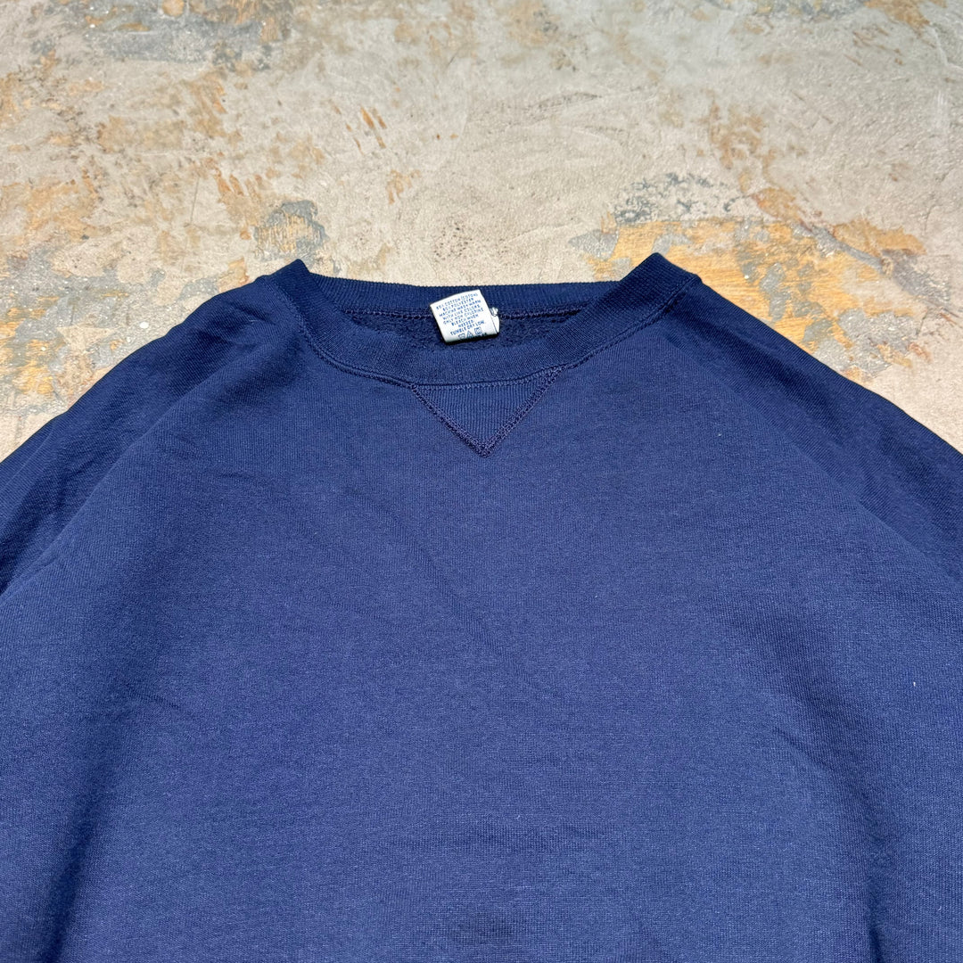 Used clothing Made in USA 80's~ RUSSELLATHLETIC/Russell Athletic/Crew neck blank wet/Plain/Size XL