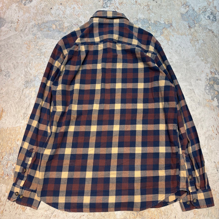 중고 의류 Carhartt/Carhartt/Button-Down 긴 슬리브 셔츠/점검 패턴/크기 m