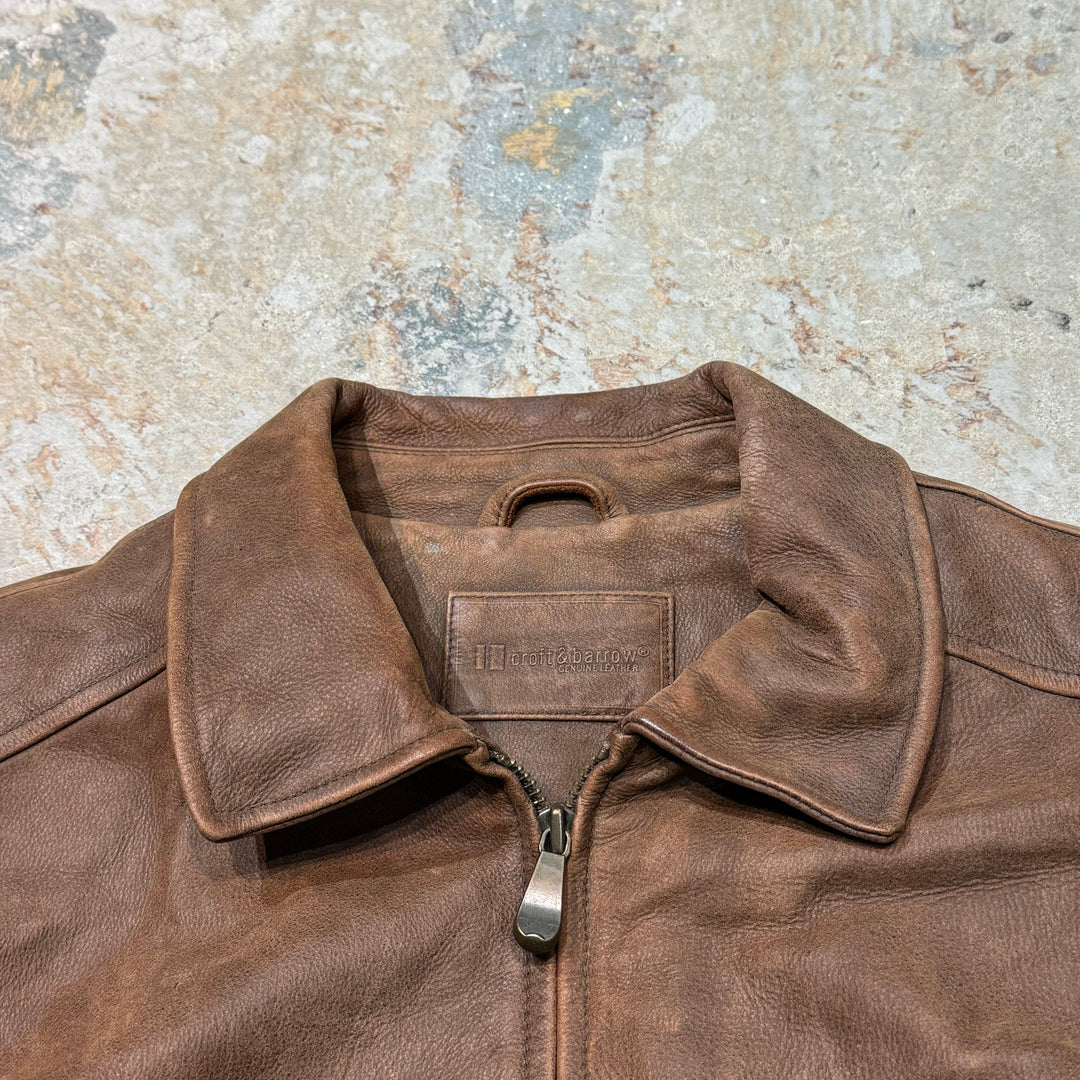 빈티지 의류 Croft & Barrow/ Craft & Barrow/ Zip-Up Leather Jacket/ Size L