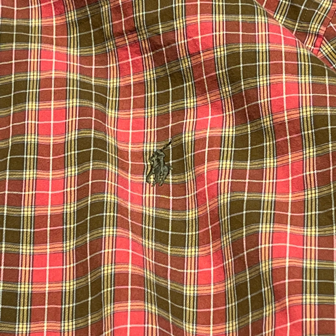 #4417 Used clothing Ralph Lauren/Long Sleeve Button Down Shirt/Long Sleeve Button Down Shirt/Clock Pattern/CLASSIC FIT/Size 3XB