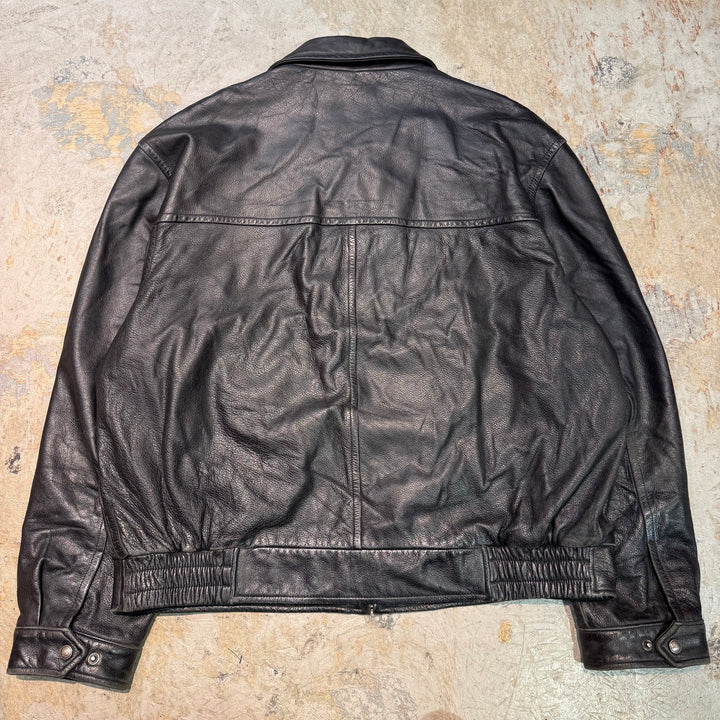 古着 LONDON FOG/ ロンドンフォグ/ 本革ジップアップレザージャケット/ サイズXL