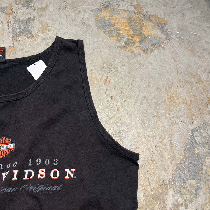 古着 USA製 Harley-Davidson/ハーレー ダビッドソン カナダ ユーコン・テリトリー プリントTシャツ サイズXL