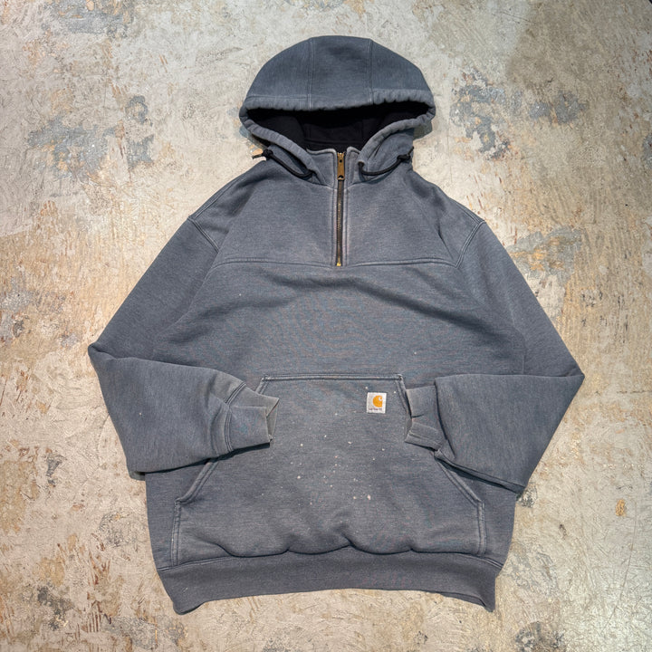 古着 carhartt/カーハート/ハーフジップスウェット/裏地メッシュ/サイズL相当