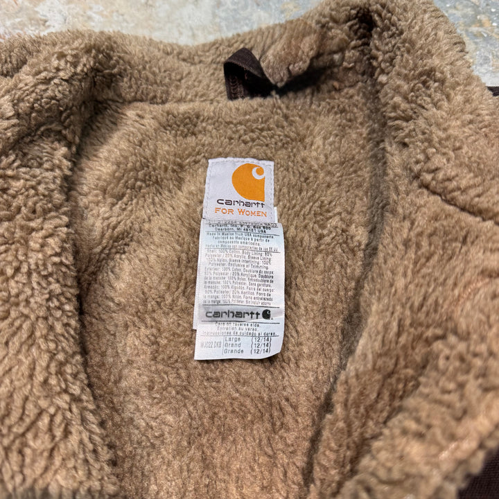 古着 carhartt/ カーハート/ シェルパジャケット/ ダック地/ 裏地ボア/ WOMEN/ サイズL