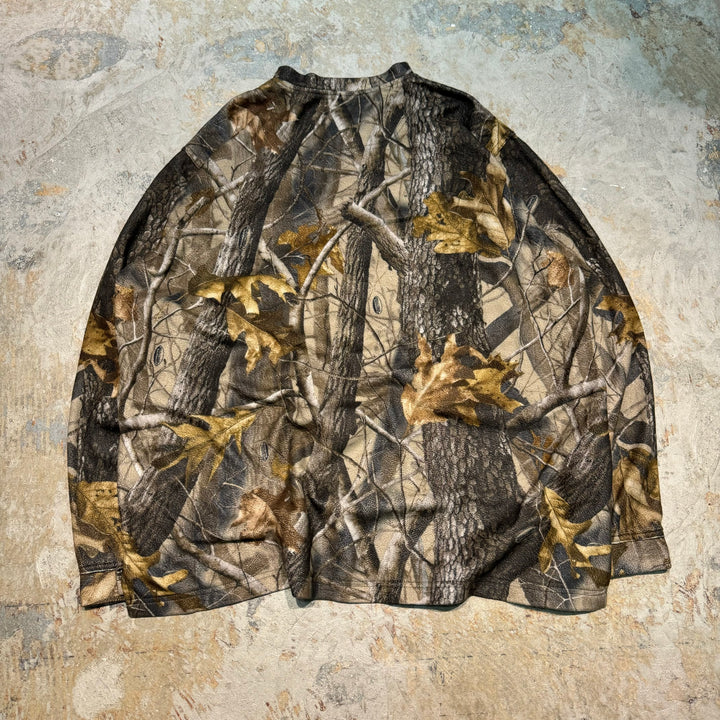 旧衣服NATIONAL RIFLE ASSOCIATION/真实树图案免费套衫/尺寸2xl