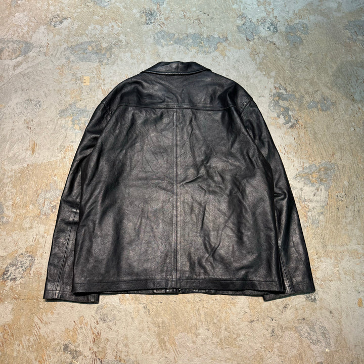 古着 GAP/ギャップ/ ジップアップレザージャケット/サイズXL