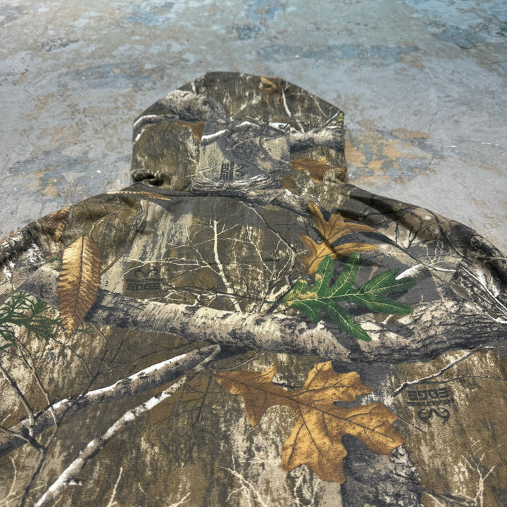 旧衣服LINCOLN OUTFITTERS/林肯OUTFITTERS/ Real Tree Pattern Pull Over Parker / 真实树图案套衫连帽衫/尺寸L