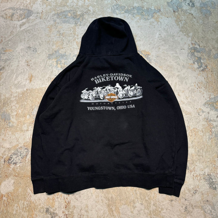 중고 의류 Harley-Davidson/Harley Davidson/Sweat Pullover Hoodie/Youngstown, Ohio/Size XXL