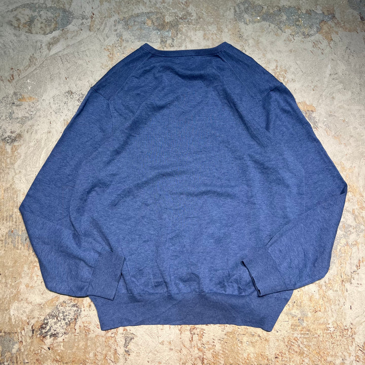 #3701古着/ラルフローレン/POLObyRalphLauren/コットンニット/Cottonknit/Vネック/サイズXXL