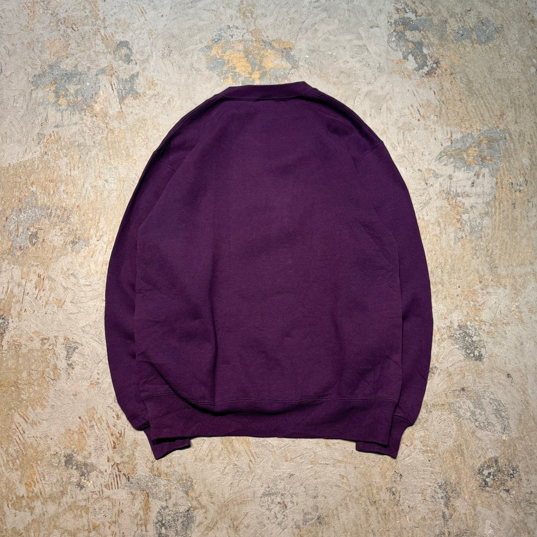 미국 80 년대에서 만든 중고 의류 ~ Russell Athletic/ Russell Athletic/ Blank Crew Neck Sweatshirt/ Plain/ Front V Gusset/ Size M