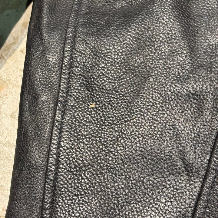 중고 의류 j.crew/ j.crew/ 정품 가죽 지퍼 업 가죽 자켓/ 소 가죽/ 크기 XL