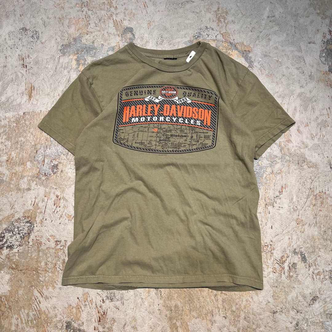 Used clothing Harley-Davidson / Traverse City Store, Michigan / Printed T-shirt / Size equivalent to xl