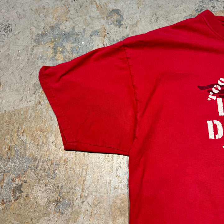 古着 USA製 Harley-Davidson/ハーレーダビッドソン/ プリントTシャツ / Too Tough to Die/ オートバイ ベイブ ココモ インディアナ /サイズXL