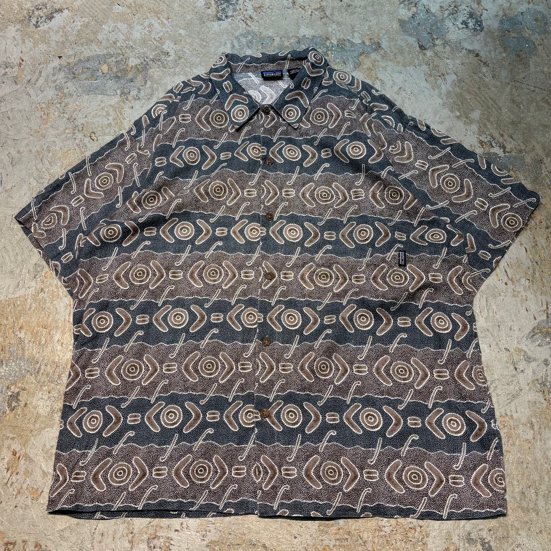 古着 00's〜 Patagonia/ パタゴニア/ 総柄ショートスリーブ半袖シャツ/ サイズL