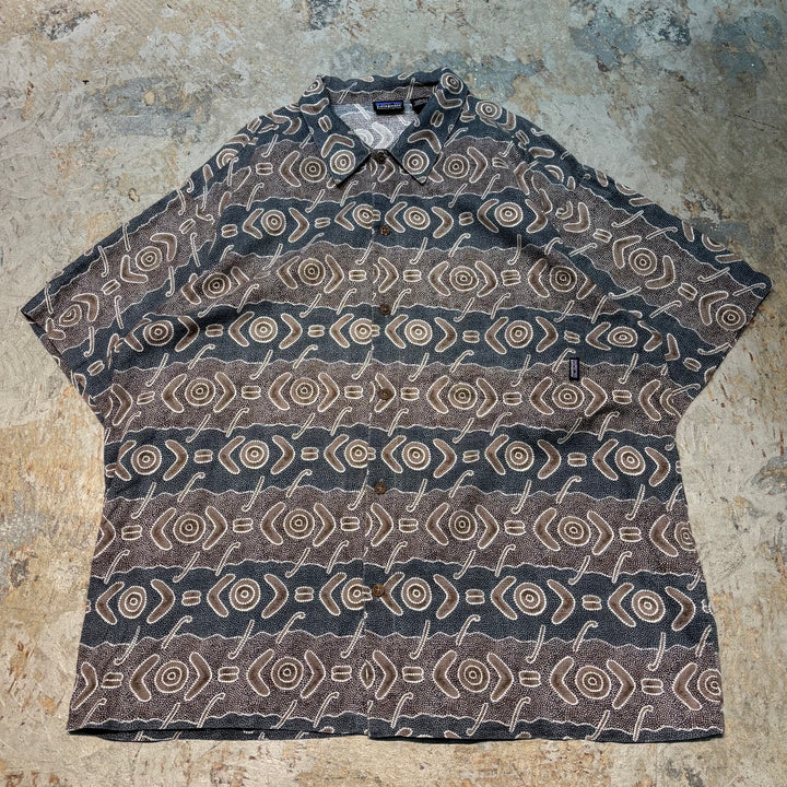 古着 00's〜 Patagonia/ パタゴニア/ 総柄ショートスリーブ半袖シャツ/ サイズL