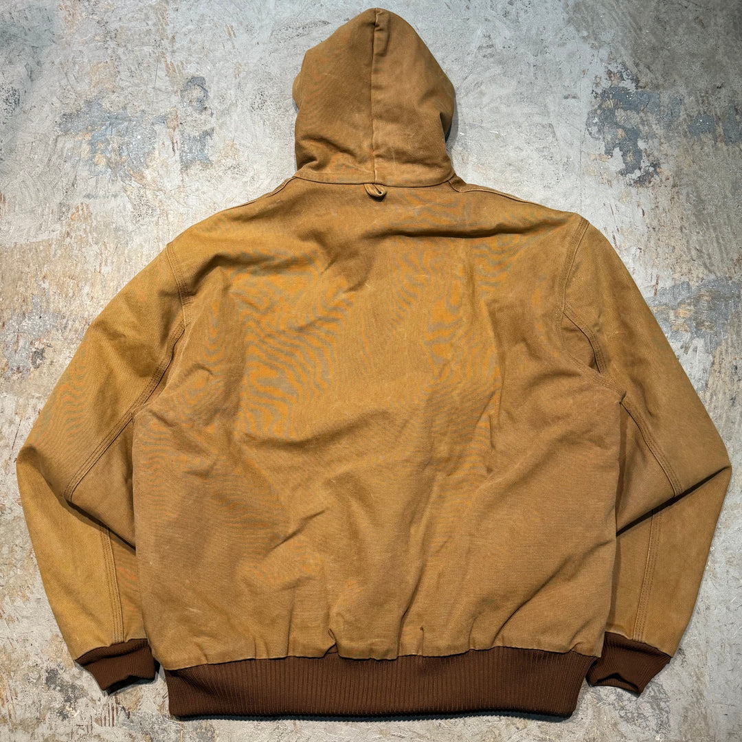 古着 USA製 97's Carhartt/ カーハート/ アクティブジャケット/ ダック地/ 裏地キルティング/ 企業ロゴ/ サイズXL
