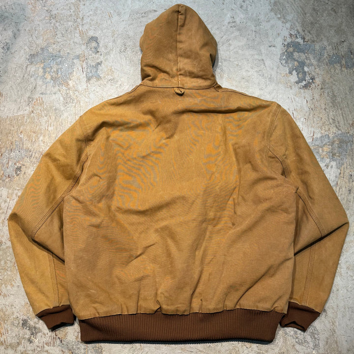 古着 USA製 97's Carhartt/ カーハート/ アクティブジャケット/ ダック地/ 裏地キルティング/ 企業ロゴ/ サイズXL