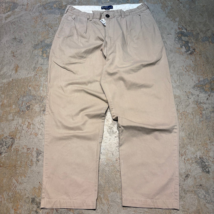 古着 90's〜 Ralph Lauren/ラルフローレン/ ツータックチノパンツ/ 実寸サイズ35×29