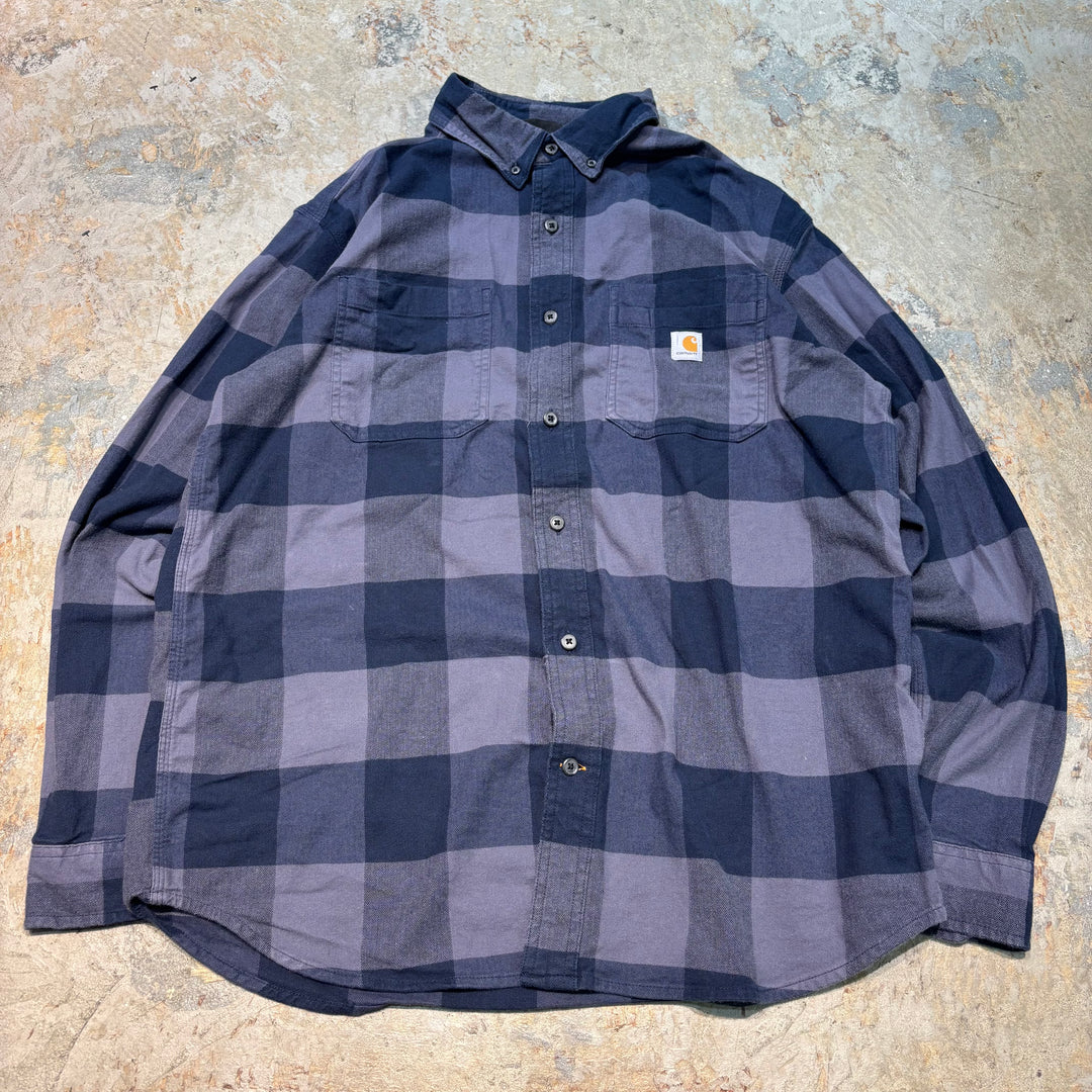 Used clothing carhartt/Carhartt/Button-down long sleeve shirt/Checked pattern/Size L