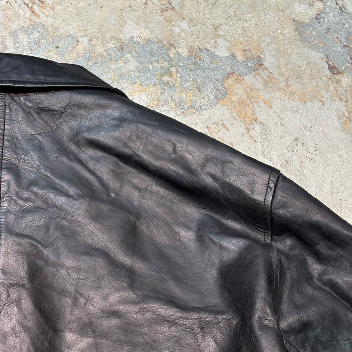 古着 90's GAP/ ギャップ/ ジップアップレザージャケット/ サイズXL