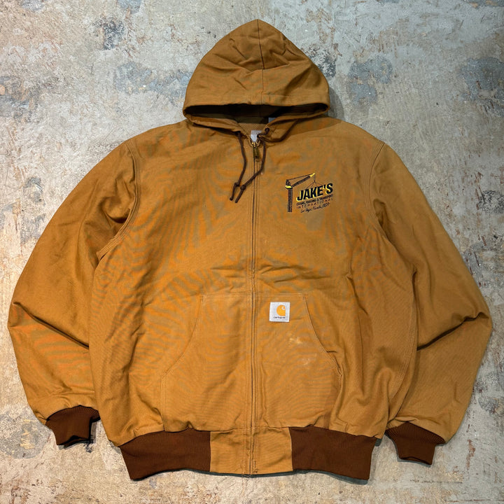 古着 USA製 80's~ Carhartt/ カーハート/ アクティブジャケット/ 企業ロゴ/ ダック地/ 裏地サーマル/ サイズXL