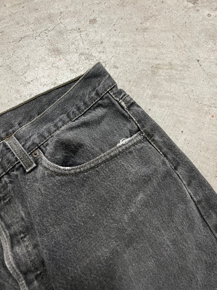 #MA12 Used clothing 90's Levi's/Black Denim Pants/Black Denim Pants/501/MADE IN U.S.A/Actual size 32 x 27