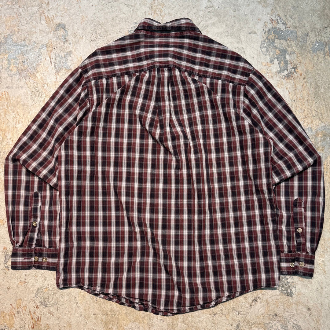 Used clothing carhartt/Carhartt/Button-down long sleeve shirt/Checked pattern/Size L
