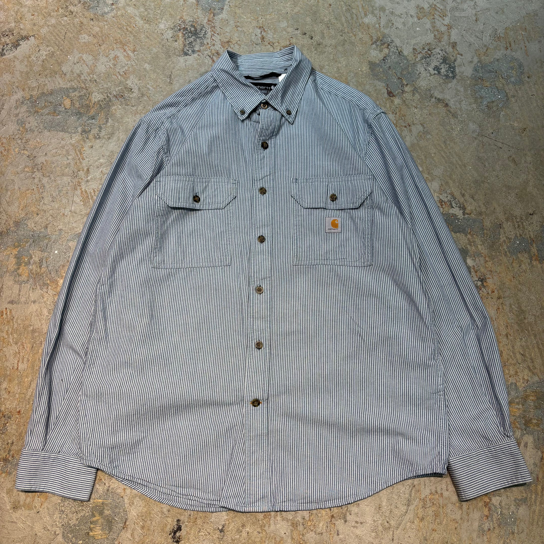 Used clothing carhartt/Carhartt/Button-down long sleeve shirt/Stripe/Size M