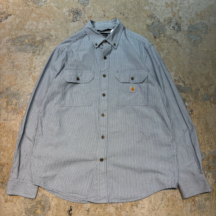 Used clothing carhartt/Carhartt/Button-down long sleeve shirt/Stripe/Size M