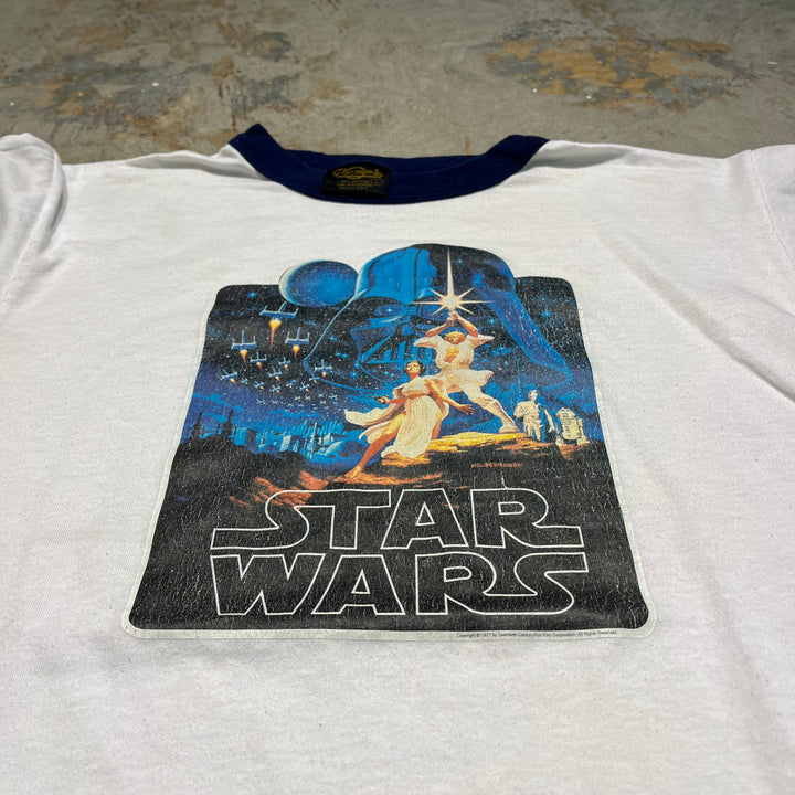 #4291 Unknow/short sleeve t-shirt Tee/シングルステッチ/リンガー/スターウォーズ/半袖Tシャツ/90's/サイズL