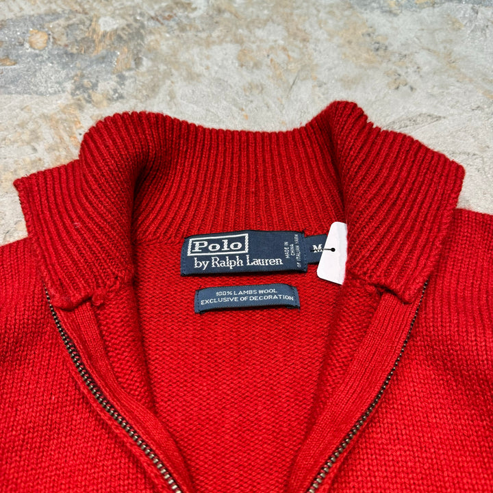 旧衣POLO by Ralph Lauren/ POLO拉尔夫劳伦/半拉链针织毛衣/尺寸M