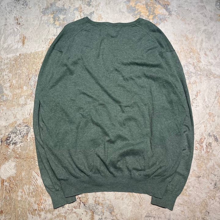 #3697古着/ラルフローレン/POLObyRalphLauren/コットンニット/Cottonknit/Vネック/サイズXL