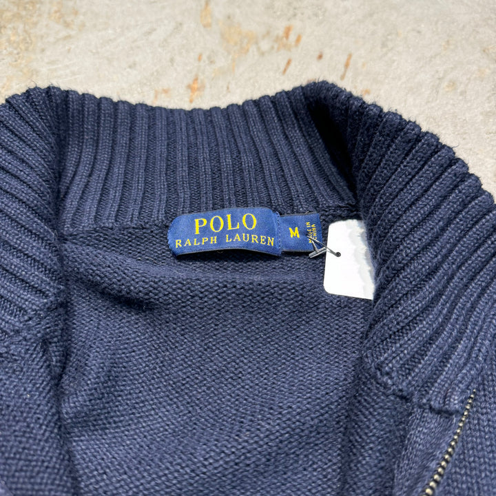 旧衣POLO by Ralph Lauren/ POLO拉尔夫劳伦/半拉链针织毛衣/尺寸M