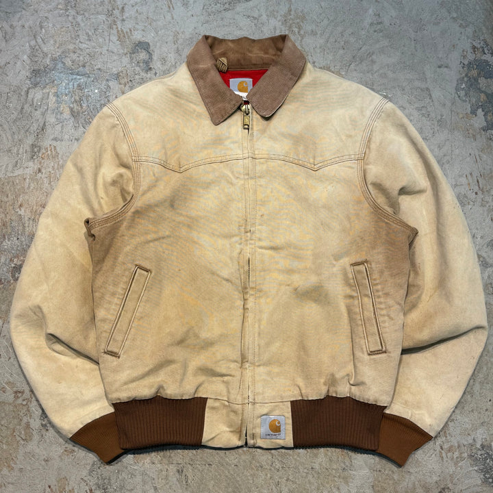 古着 Carhartt/ カーハート/ サンタフェジャケット/ ダック地/ 裏地キルティング/ 襟コーデュロイ/ サイズM