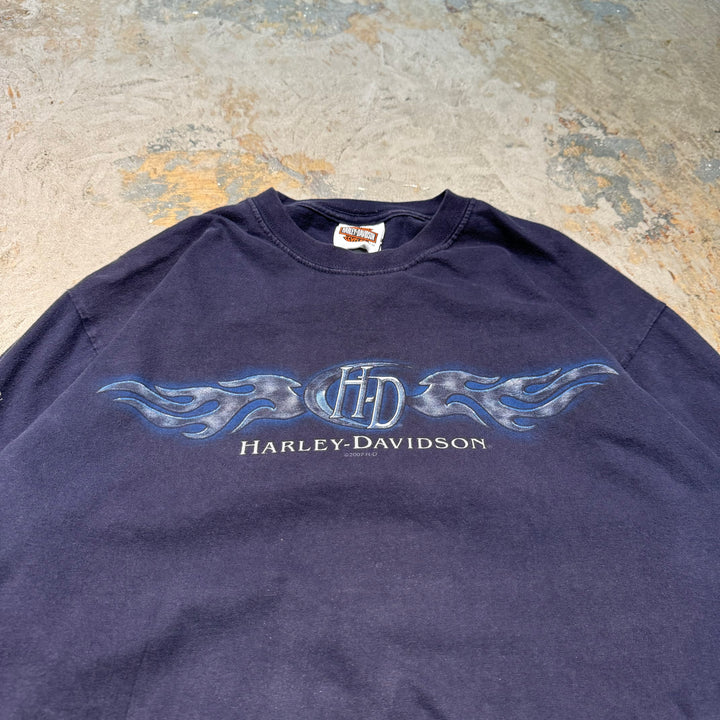 古着 USA製 Harley-Davidson/ハーレーダビッドソン/ プリントロングTシャツ/ サイズL