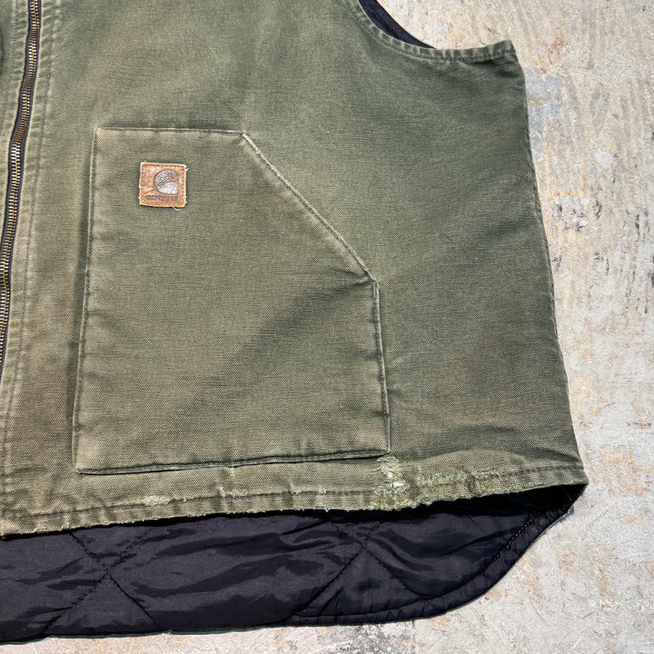 古着 Carhartt/ カーハート/ ダックベスト/ ダック地/ 裏地キルティング/ サイズ3XL