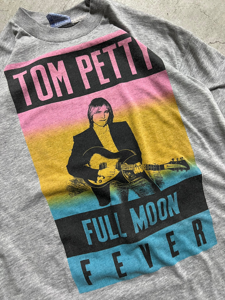 #MA60 古着 USA製 89's トム・ペティ/フルムーンフィーバー/ハートブレイカーズ/ライブツアー/ヴィンテージ シングルステッチ プリント Tシャツ/サイズL