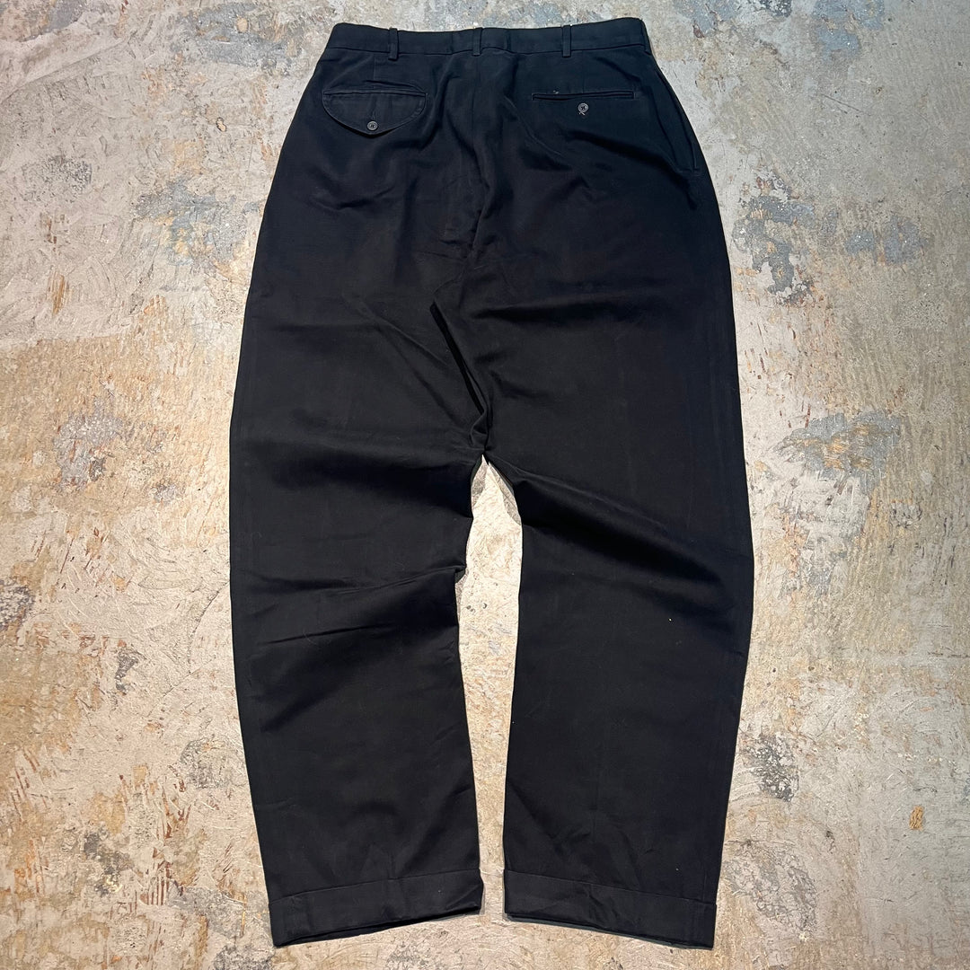 Used clothing 90's ~ Ralph Lauren / Two-tuck Chino Pants / Actual size 34 x 33