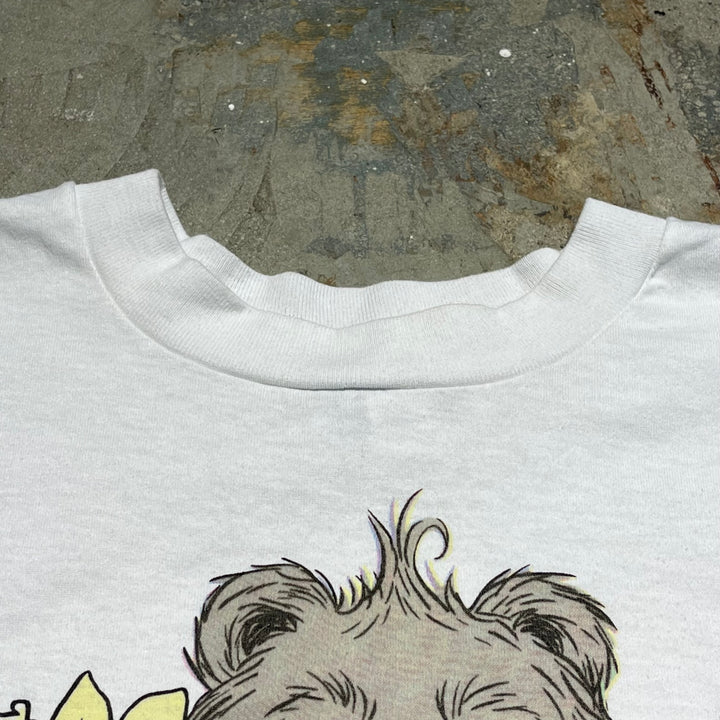 #4801 80's 古着 Hanes ヘインズ/アニマルプリント/ヴィンテージ シングルステッチ Tシャツ/サイズXXL