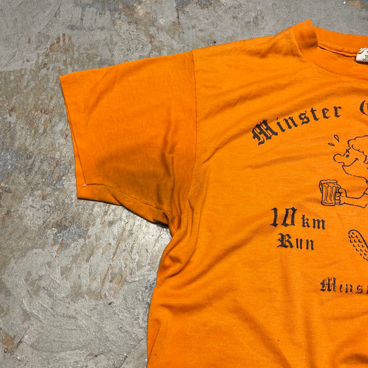 #4828 古着 70's~ Hanes/ヘインズ/ミンスター オクトーバーフェスト クラシック 10km マラソン/USA製/Tシャツ/ヴィンテージ/シングルステッチ/サイズL