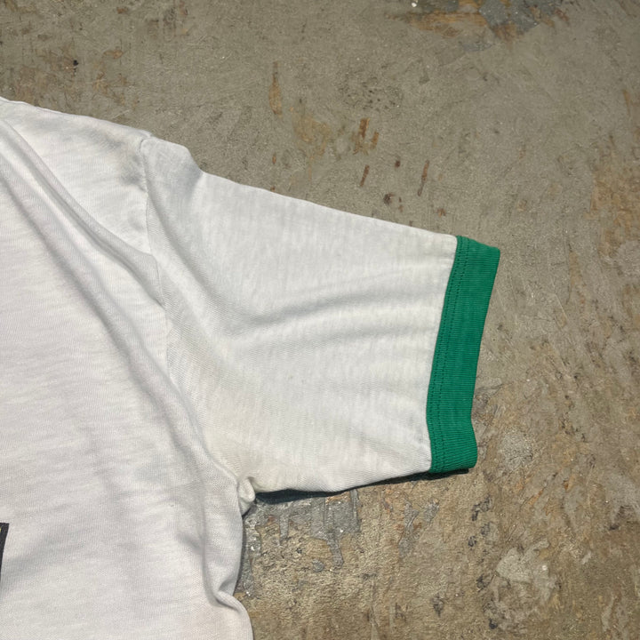 #4791 古着 USA製80's Hanes/ヘインズ/ヴィンテージ リンガー Tシャツ/サイズM