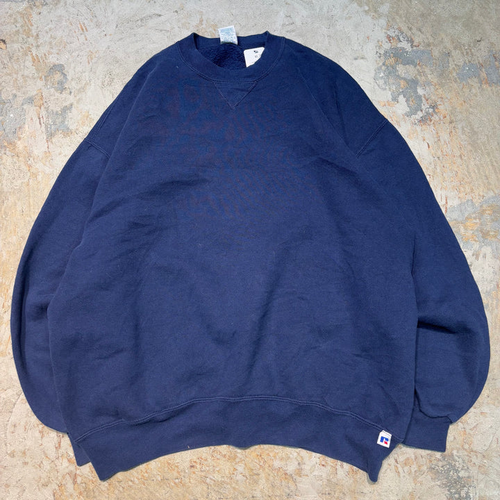 미국 80 년대에서 만든 중고 의류 ~ Russellathletic/ Russell Athletic/ Blank Crew Neck Sweatshirt/ Plain/ Size XL