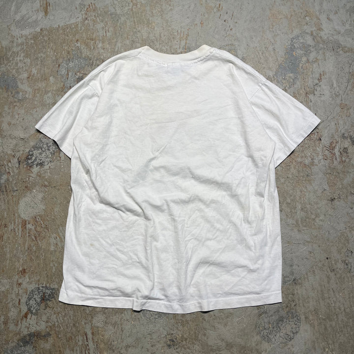 빈티지 시베리아 허스키/동물/빈티지 싱글 스티치 인쇄 티셔츠/크기 l