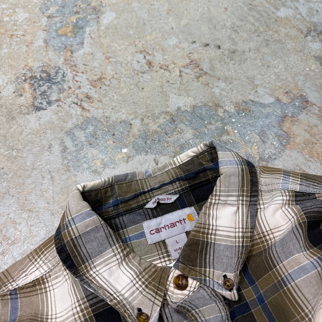 Used clothing carhartt/Carhartt/Long sleeve shirt/Checked pattern/Size L