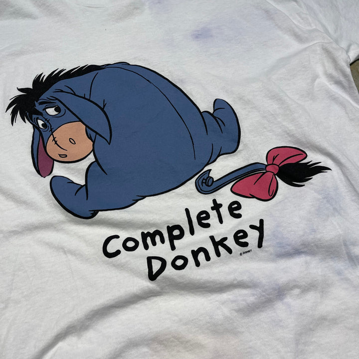 古着 イーヨー/ディズニー/完全なロバ/ヴィンテージ シングルステッチ プリントTシャツ/サイズL-XL相当