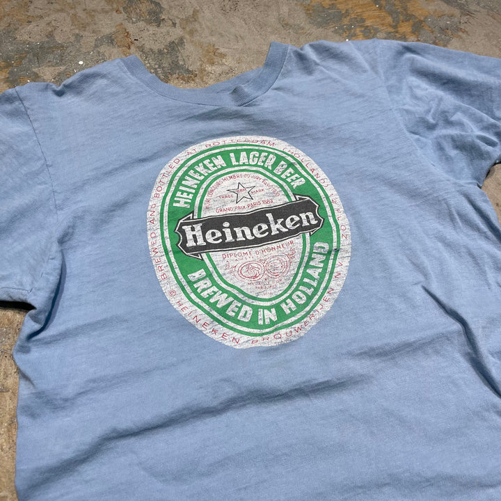 #4734 중고 의류 하이네켄 / 단일 스티치 빈티지 티셔츠 / 기업 / 크기에 해당합니다.