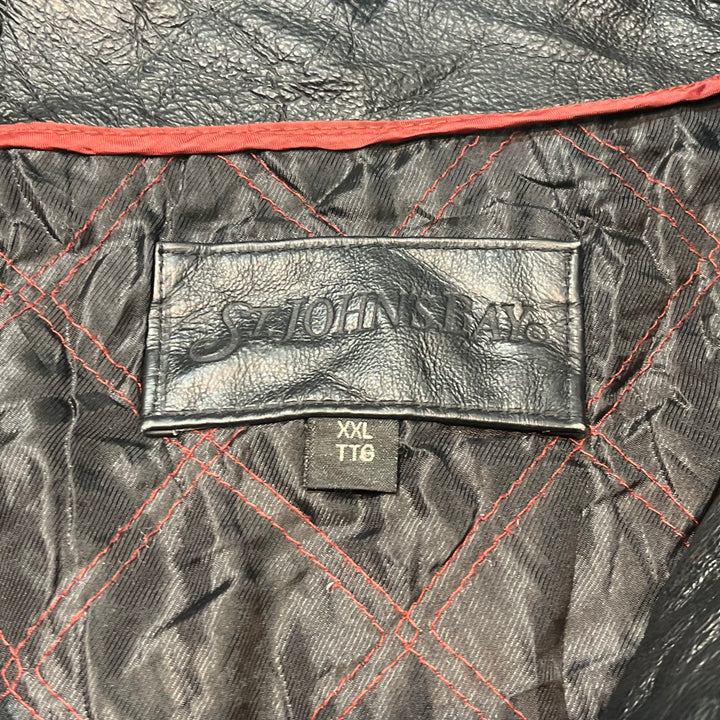 Second-hand clothing ST JOHN'S BAY/ St. John's Bay/ Zip-up leather jacket/ Size XXL