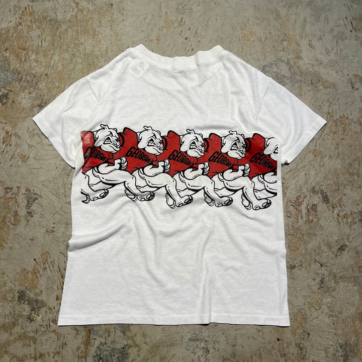 古着 ジョージア・ブルドックス・フットボール/アメフト/ジョージア大学/プリントTシャツ / サイズM-L相当